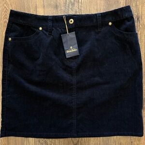 Brooks Brothers Navy Corduroy Skirt NWT